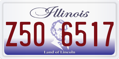 IL license plate Z506517