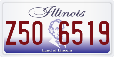 IL license plate Z506519
