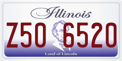 IL license plate Z506520
