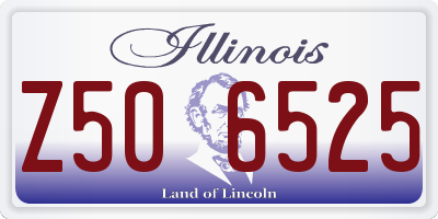 IL license plate Z506525