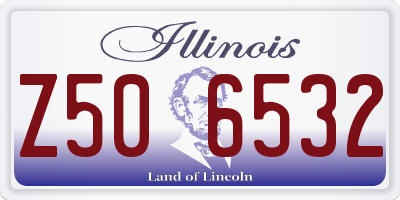 IL license plate Z506532