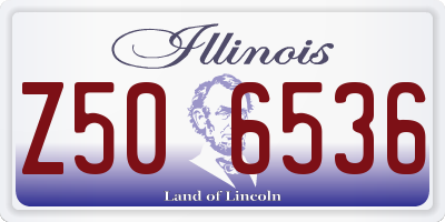 IL license plate Z506536