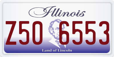 IL license plate Z506553