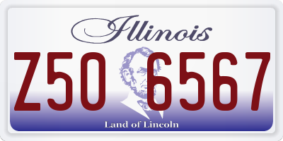 IL license plate Z506567