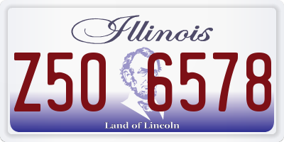 IL license plate Z506578
