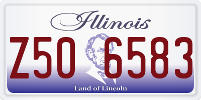 IL license plate Z506583