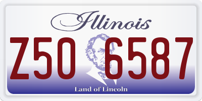 IL license plate Z506587