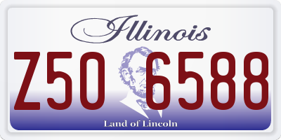 IL license plate Z506588
