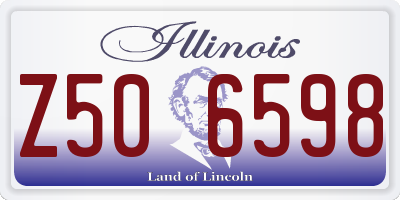 IL license plate Z506598