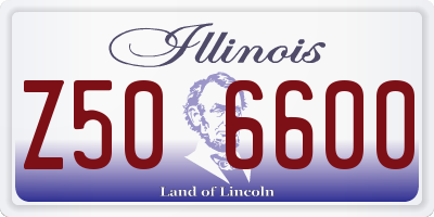 IL license plate Z506600