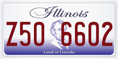 IL license plate Z506602