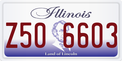 IL license plate Z506603