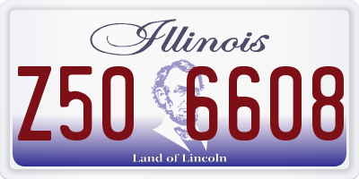 IL license plate Z506608