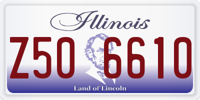 IL license plate Z506610