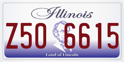 IL license plate Z506615