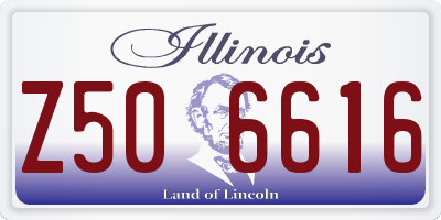 IL license plate Z506616