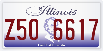 IL license plate Z506617