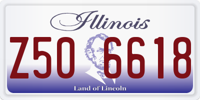 IL license plate Z506618