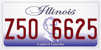 IL license plate Z506625
