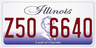 IL license plate Z506640
