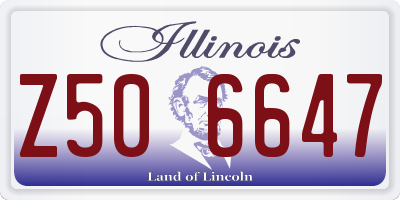 IL license plate Z506647