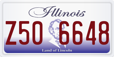 IL license plate Z506648