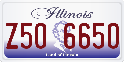 IL license plate Z506650