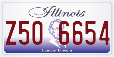 IL license plate Z506654