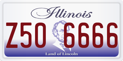 IL license plate Z506666