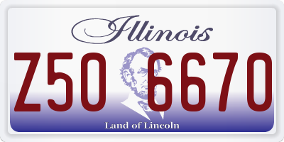 IL license plate Z506670