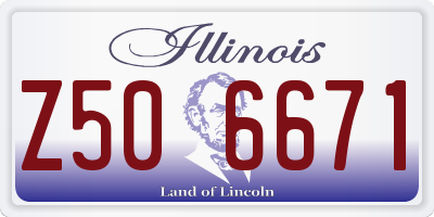 IL license plate Z506671