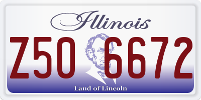IL license plate Z506672