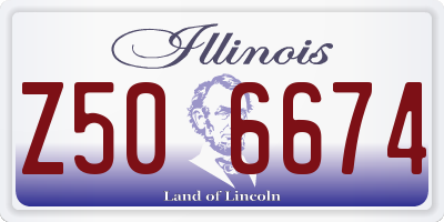 IL license plate Z506674