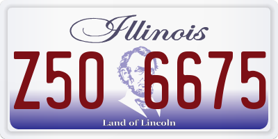 IL license plate Z506675