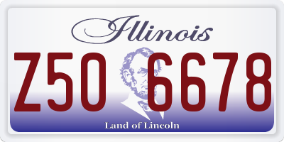 IL license plate Z506678