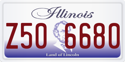 IL license plate Z506680