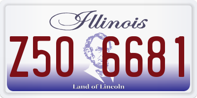 IL license plate Z506681