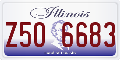 IL license plate Z506683