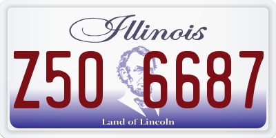 IL license plate Z506687