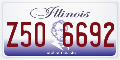 IL license plate Z506692