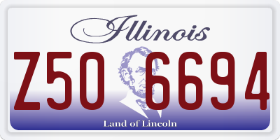 IL license plate Z506694