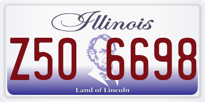 IL license plate Z506698