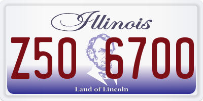 IL license plate Z506700