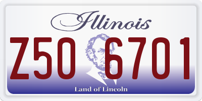 IL license plate Z506701