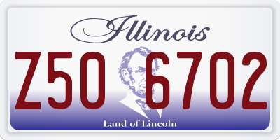 IL license plate Z506702