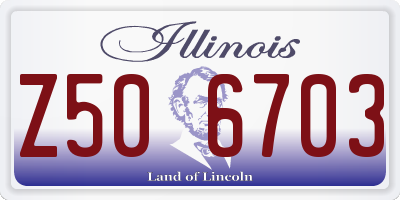 IL license plate Z506703