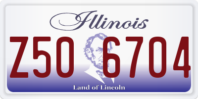IL license plate Z506704