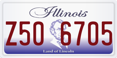 IL license plate Z506705