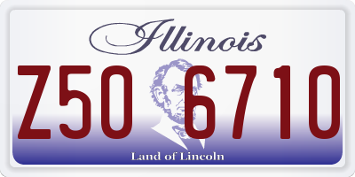IL license plate Z506710