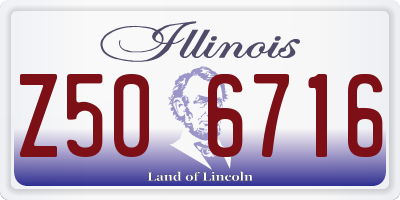 IL license plate Z506716